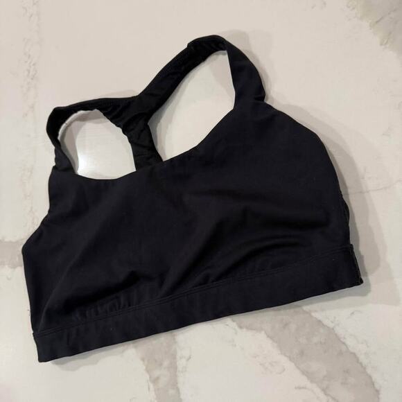 All In Motion Racerback Sports Bra Women's Medium Black Workout Running Training - Picture 2 of 7
